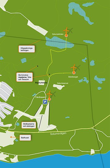 Karta Vårdkasen. Klicka för att öppna en större version.