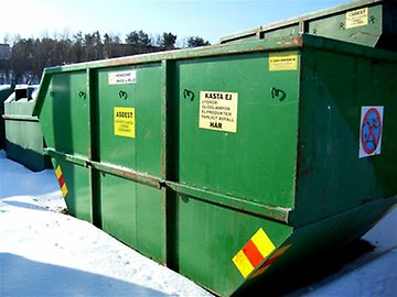 Foto på öppen container. 