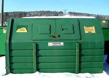 Foto av container med lock.