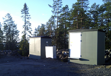 Elnätstation och Scadastation (datakommunikation) färdigställda på Bräntberget. Foto: Lina Landell